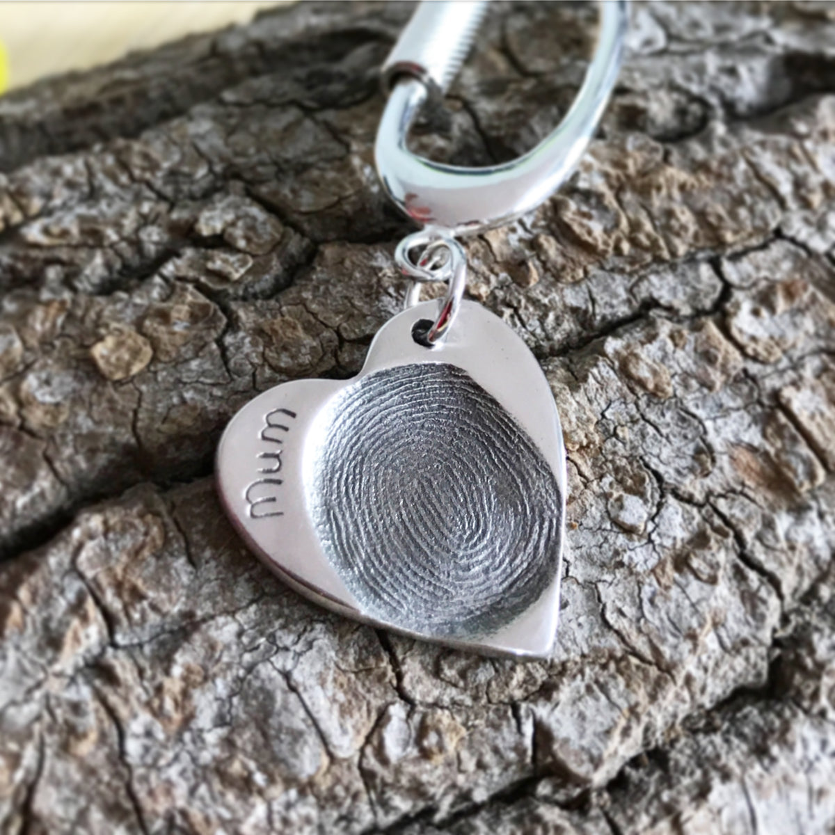 Fingerprint deals memorial keychain